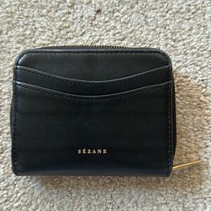 Sezane leather card wallet
